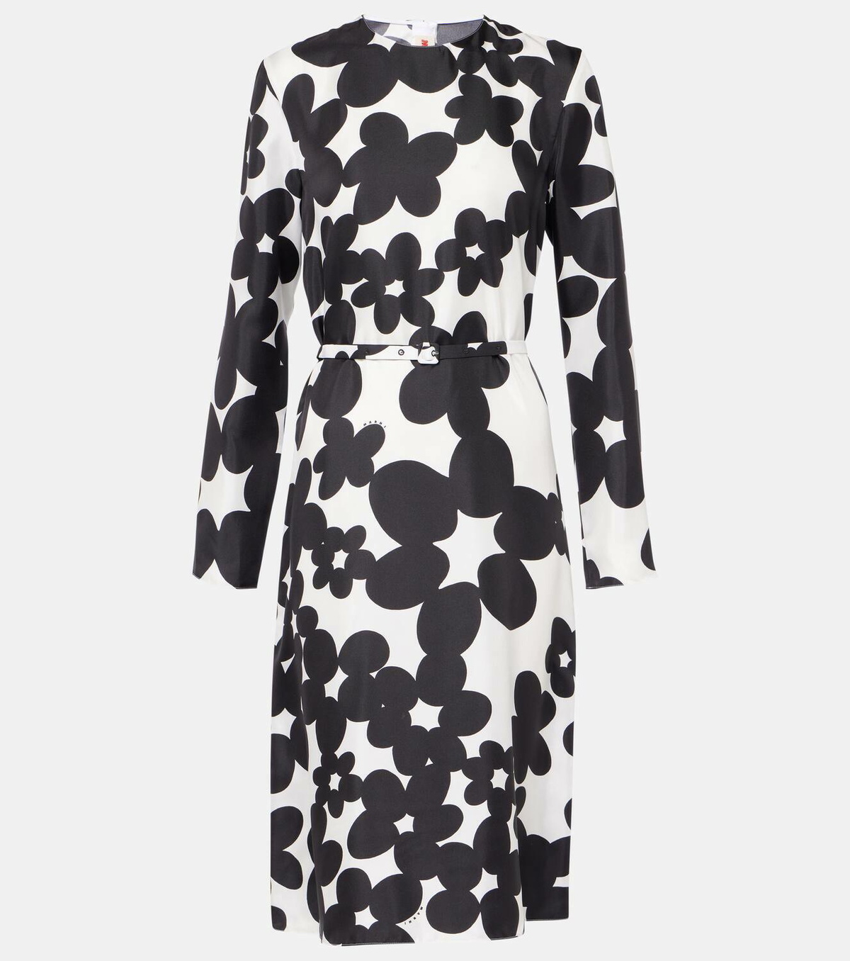 Marni Printed silk midi dress