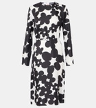 Marni Printed silk midi dress