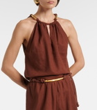 ViX Paula Hermanny Janet linen-blend top