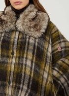 Moncler Plaid Brushed Wool-blend Cape - Brown - One Size
