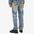 Billionaire Boys Club Men's Duck Embroidered Denim Jeans in Heavy Wash Blue