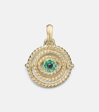 David Yurman Evil Eye 18kt gold (750/1000) necklace with emeralds and diamonds