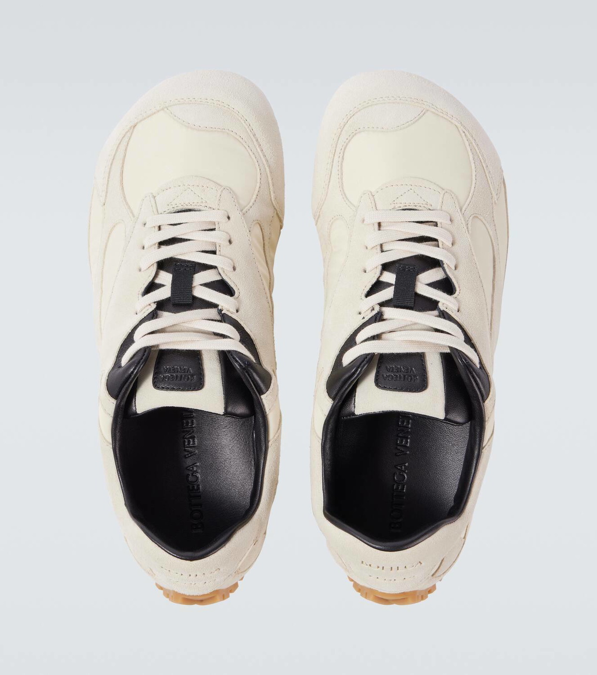 Bottega Veneta Orbit Flash suede-trimmed sneakers Bottega Veneta