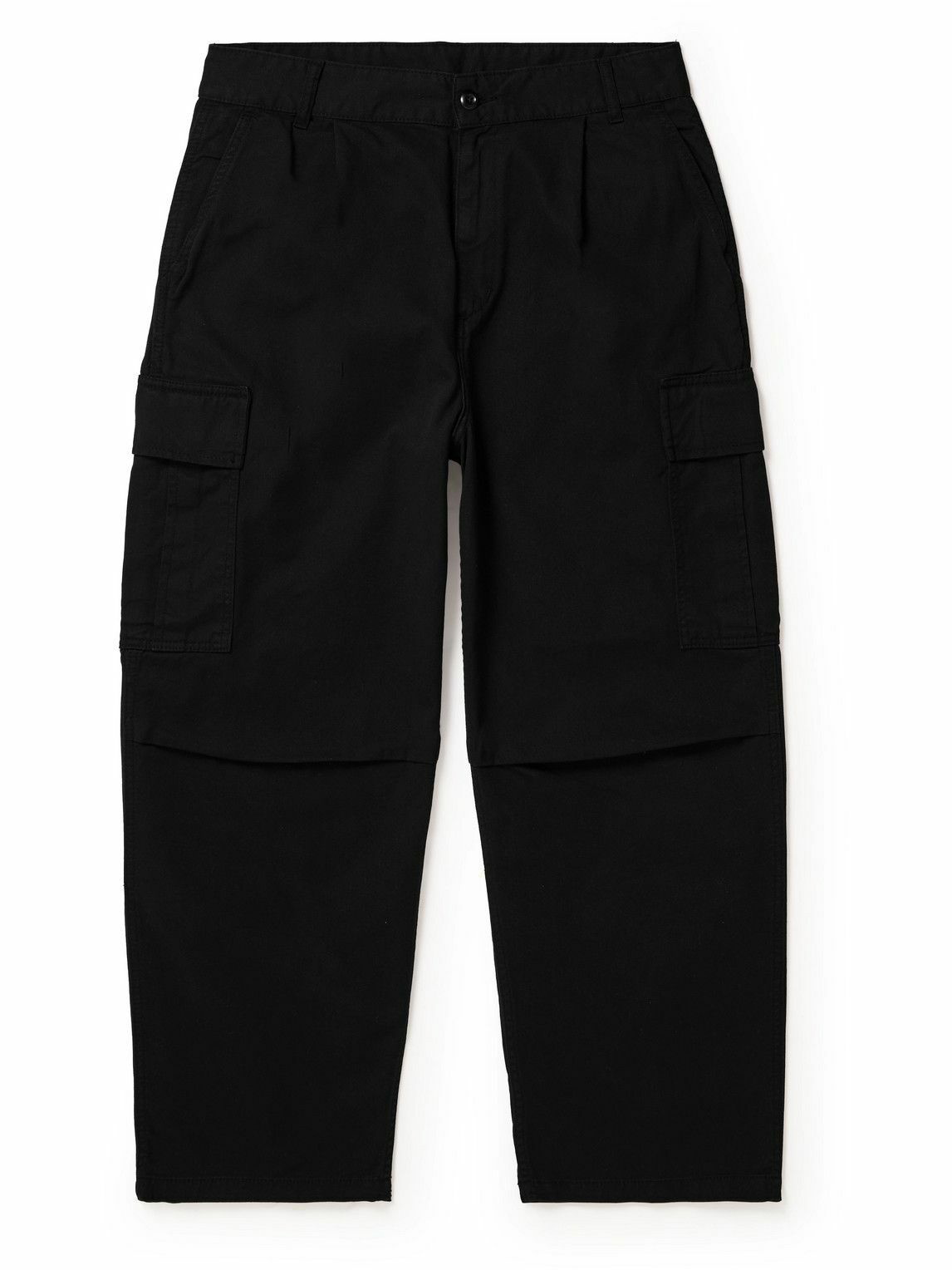 Carhartt WIP - Cole Wide-Leg Pleated Garment-Dyed Cotton-Twill Cargo ...