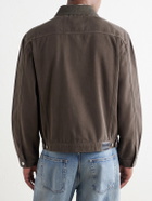 FRAME - Suede-Trimmed Cotton-Canvas Jacket - Brown