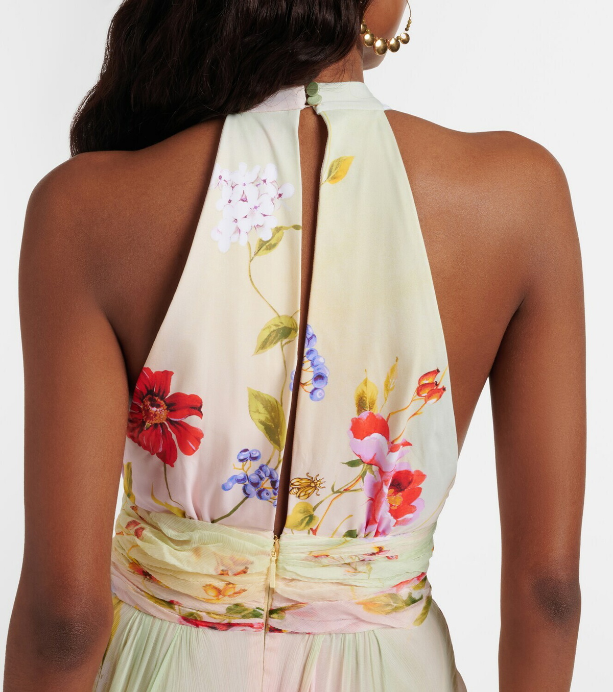 Roberto Cavalli Floral silk gown