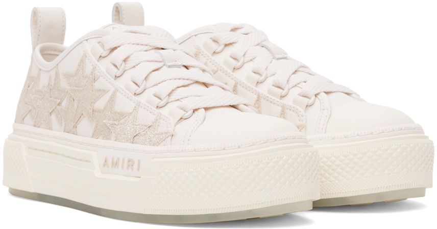 関税送料込み【AMIRI】STAR COURT LOW TOP SNEAKERS in WHITE AMIRI Stars Court Leather Sneakers | White | FARFETCH