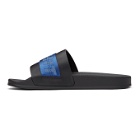 Off-White Black and Blue Industrial Slides