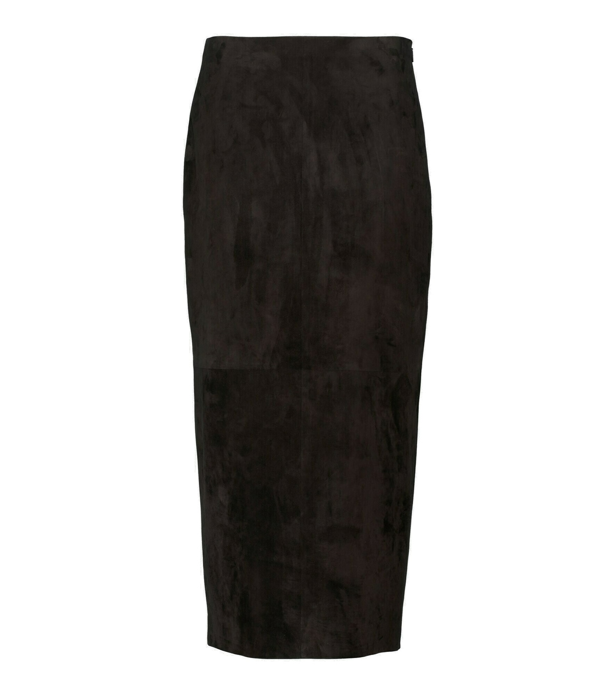 The Row - Ima suede straight midi skirt The Row