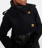 Sacai Wool-trimmed puffer coat