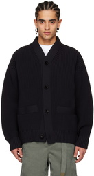 sacai Black Vented Cardigan