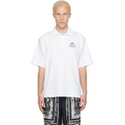 BALMAIN White Printed 'Balmain Vine' Polo