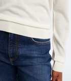 Dolce&Gabbana Embellished cashmere-blend polo sweater