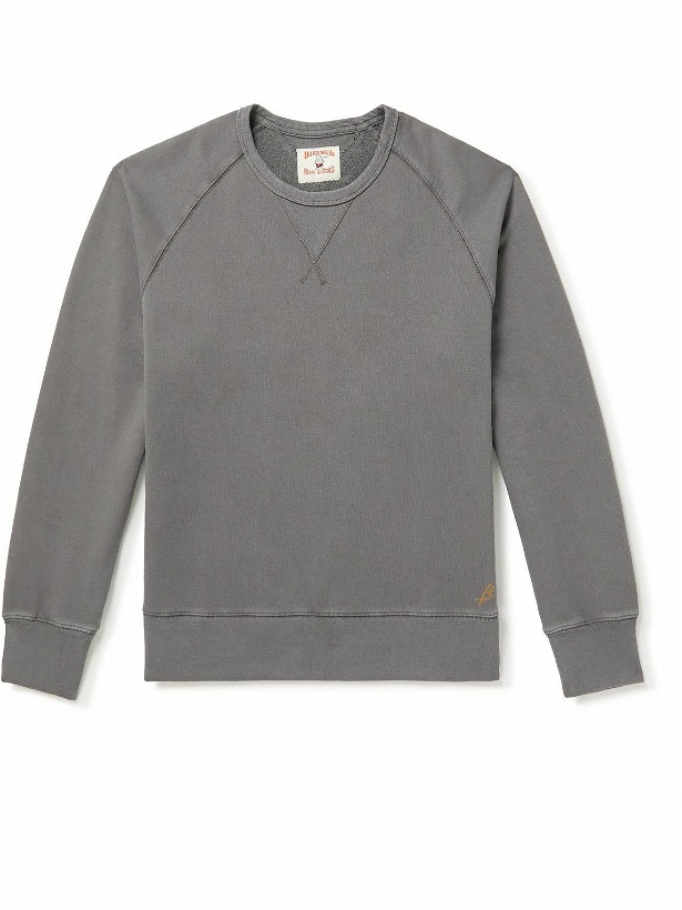 Photo: Birdwell - Jalama Logo-Embroidered Cotton-Jersey Sweatshirt - Gray