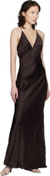 ANINE BING Brown Laurel Maxi Dress