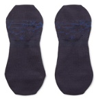 Berluti - Scritto Logo-Intarsia Stretch Cotton-Blend No-Show Socks - Blue