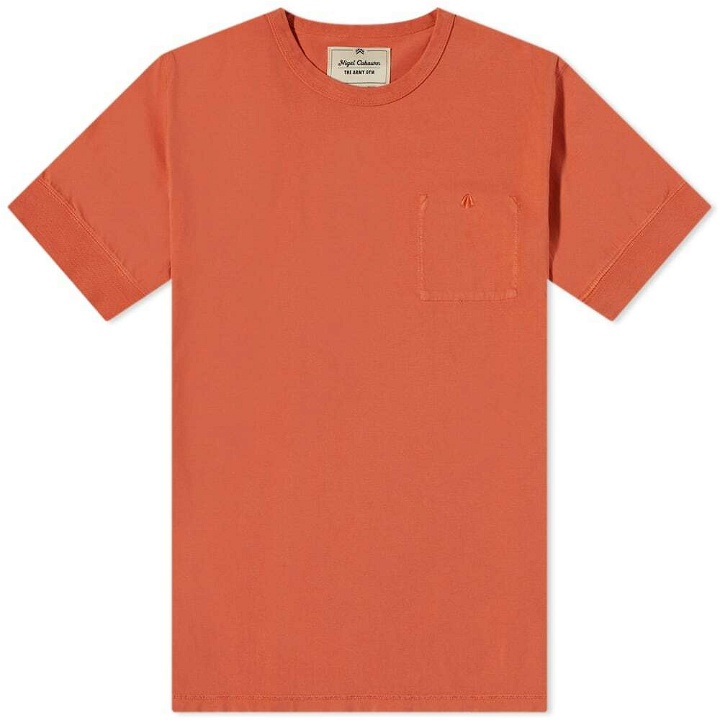 Photo: Nigel Cabourn Men's Military Pocket T-Shirt in Orange