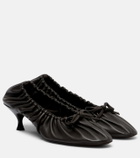 Herbert Levine Gather Around ruched leather pumps