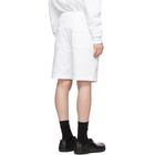 Kenzo White Nylon and Jersey Shorts