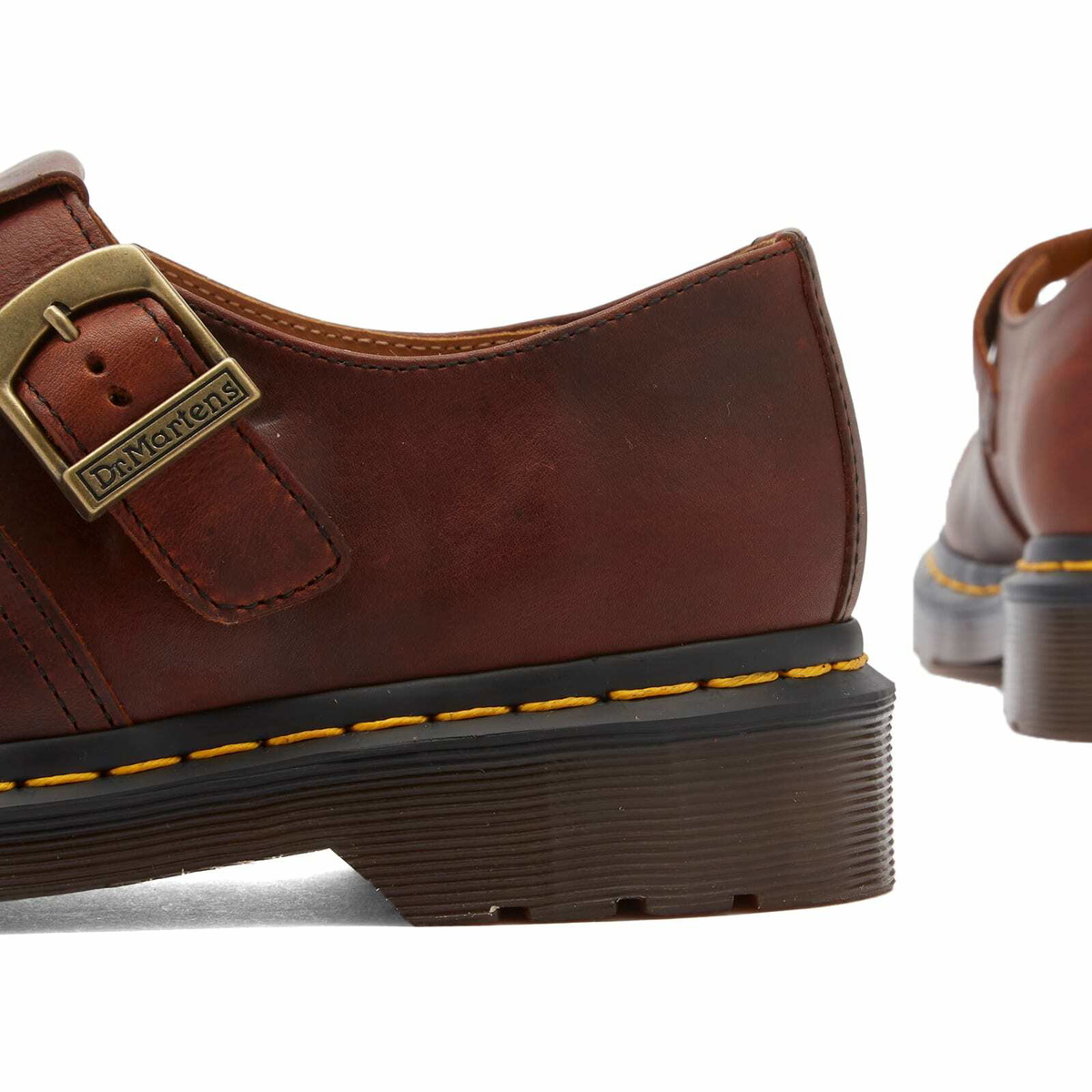 Dr. Martens Women's T-Bar Shoe Whiskey Regency Calf in Brown