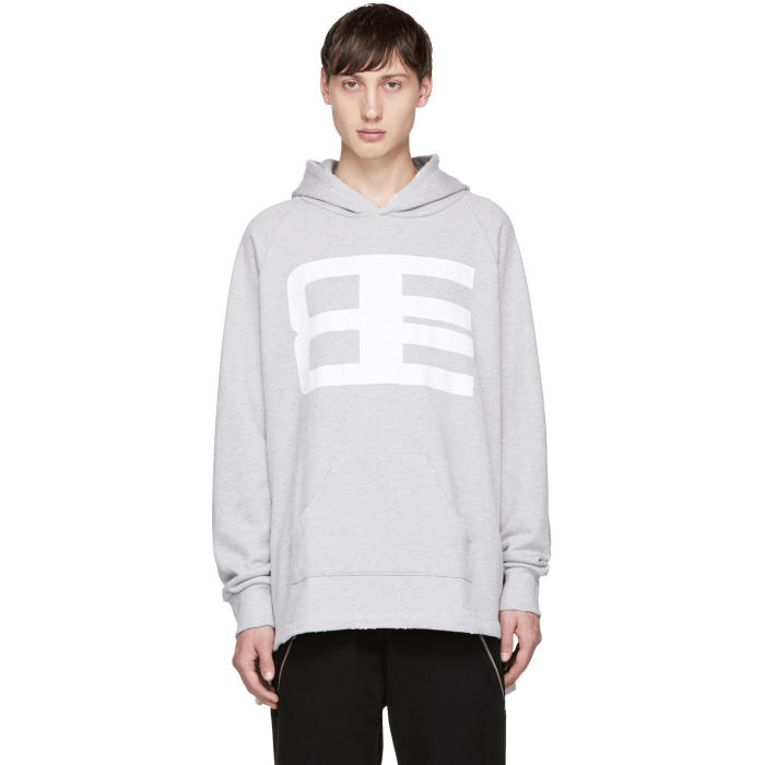 Baja East Grey Logo Hoodie Baja East