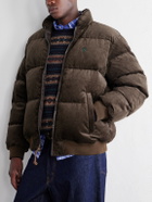 Polo Ralph Lauren - Logo-Embroidered Quilted Cotton-Corduroy Down Jacket - Brown