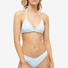 Frankies Bikinis Women's Enzo Crinkle Bottom in Ice Blue