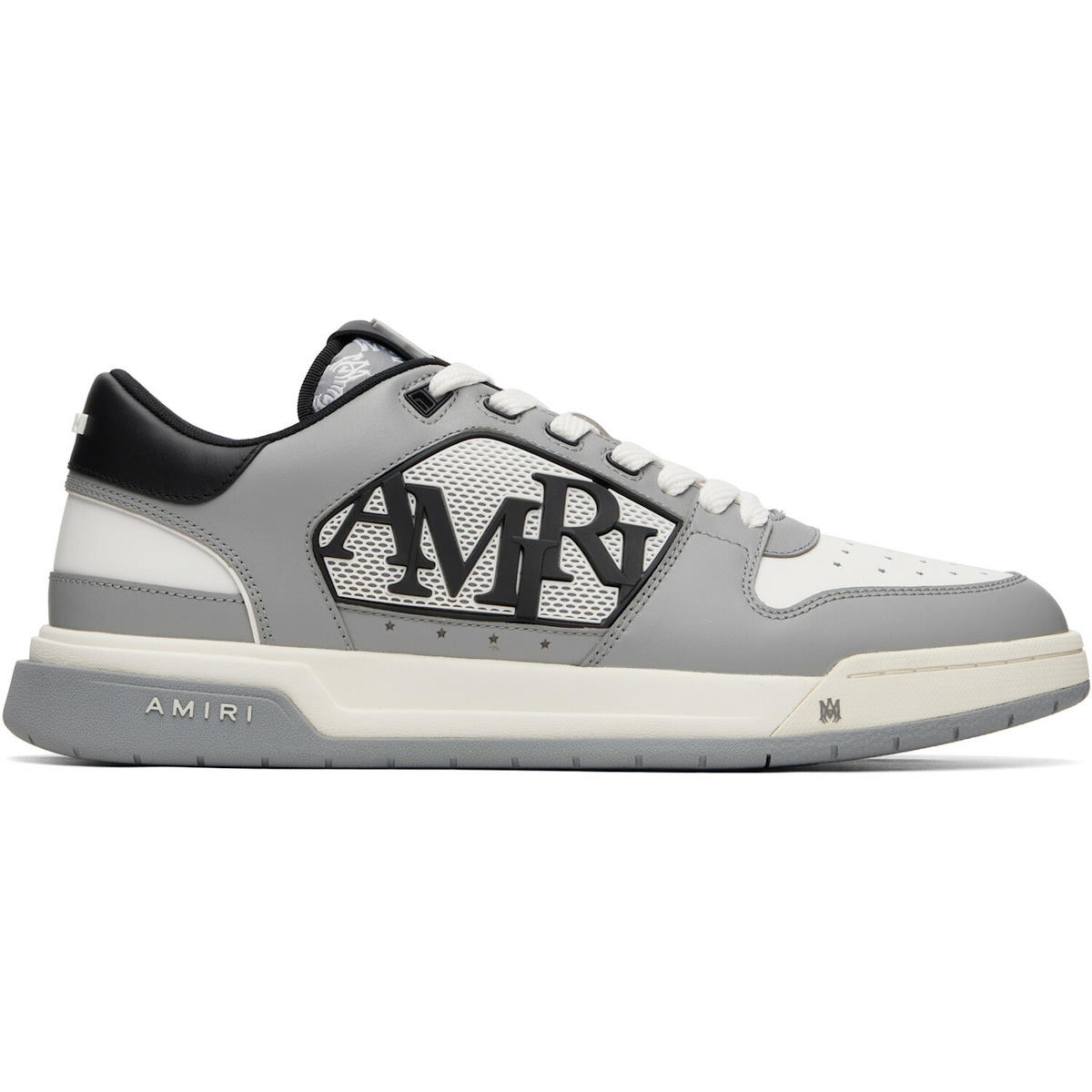 AMIRI Gray & White Classic Low Sneakers