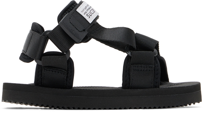 Suicoke side lace-up detail sandals - Black