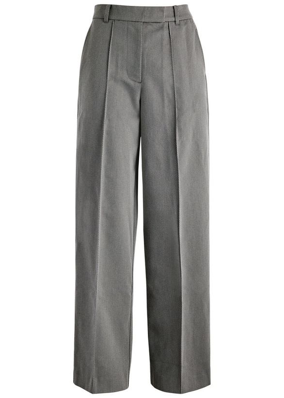 Photo: Remain BY Birger Christensen Straight-leg Twill Trousers Grey 32 (UK4 / Xxs)