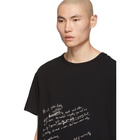 Yohji Yamamoto Black Letter T-Shirt