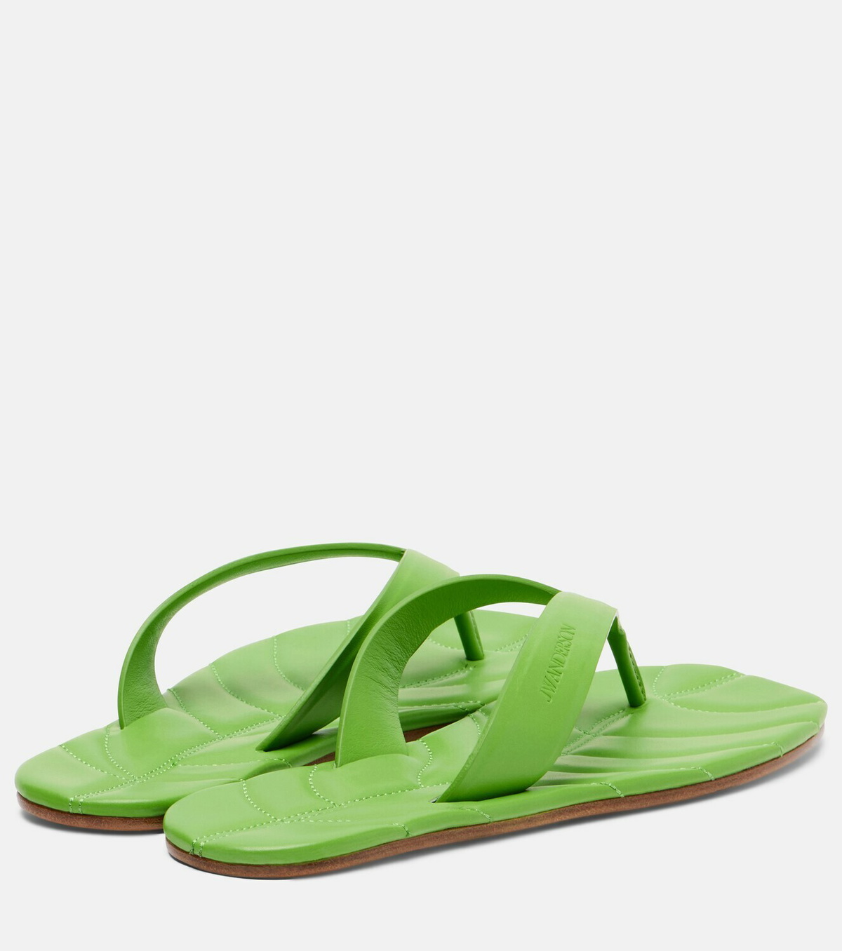 JW Anderson Leaf leather thong sandals