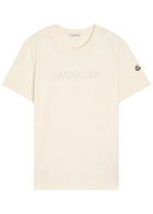 Moncler Logo-appliquéd Cotton T-shirt Cream