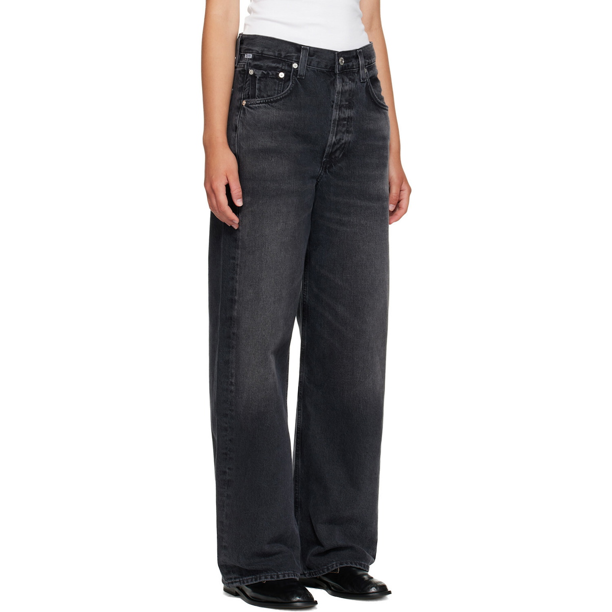 Citizens of Humanity Black Ayla Baggy Jeans