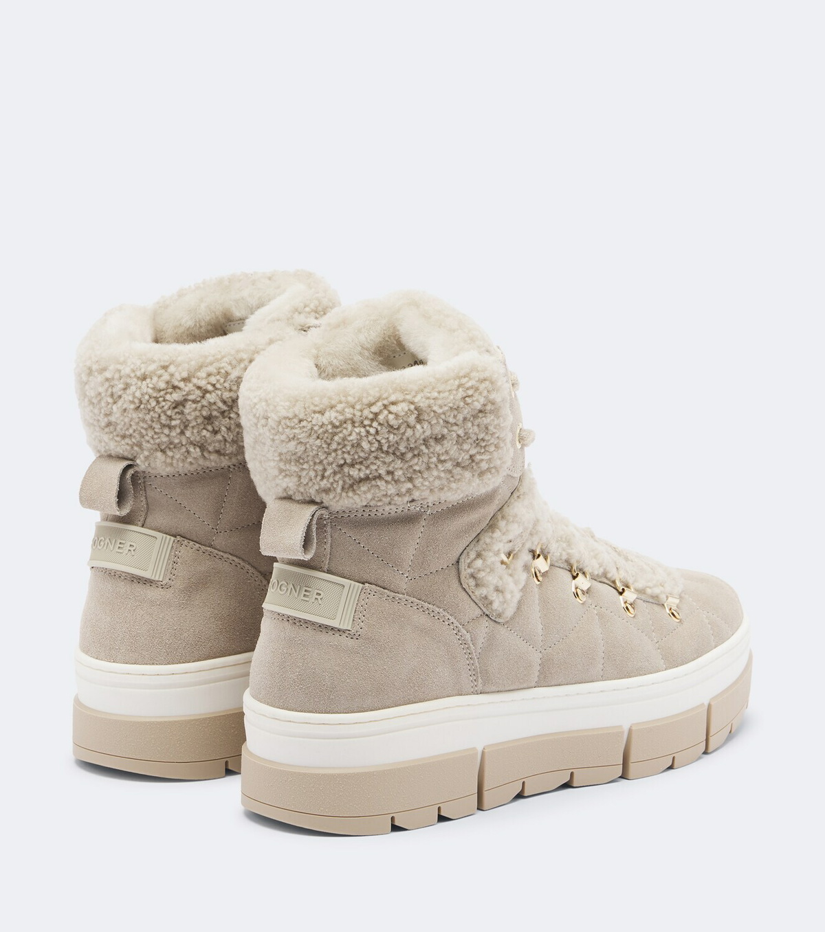 Bogner Vaduz shearling and suede ankle boots