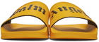 Palm Angels Yellow Rubber Logo Slides