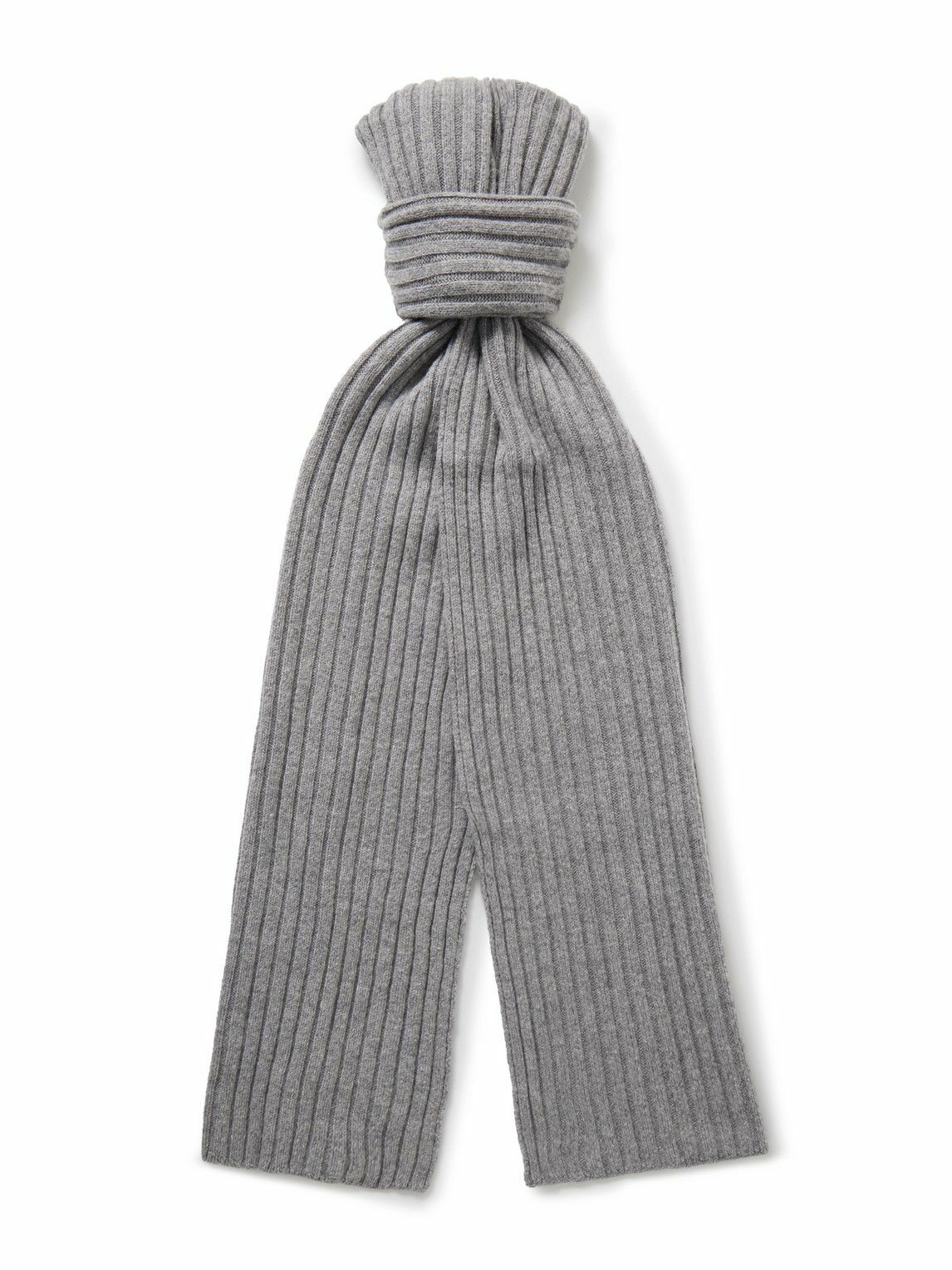 De Petrillo - Ribbed Merino Wool and Cashmere-Blend Scarf