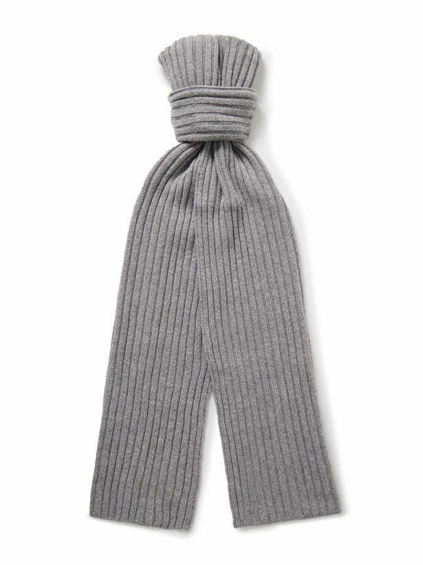 Photo: De Petrillo - Ribbed Merino Wool and Cashmere-Blend Scarf