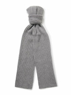 De Petrillo - Ribbed Merino Wool and Cashmere-Blend Scarf