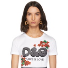 Dolce and Gabbana Gold DG Pearl Earrings