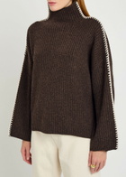 Rag & Bone Ingrid Ribbed Wool Jumper Brown