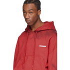 Off-White Red Tie-Dye Contour Hoodie