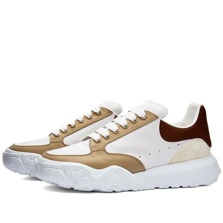 Photo: Alexander McQueen Men's Court Sneakers in Beige