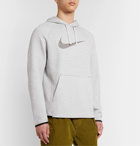 Nike - Sportswear Nike 50 Logo-Print Organic Cotton-Blend Jersey Sweatshirt - Gray