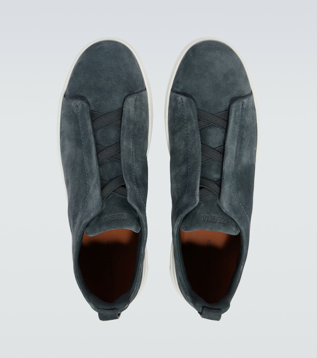 Zegna Triple Stitch suede slip-on sneakers Zegna