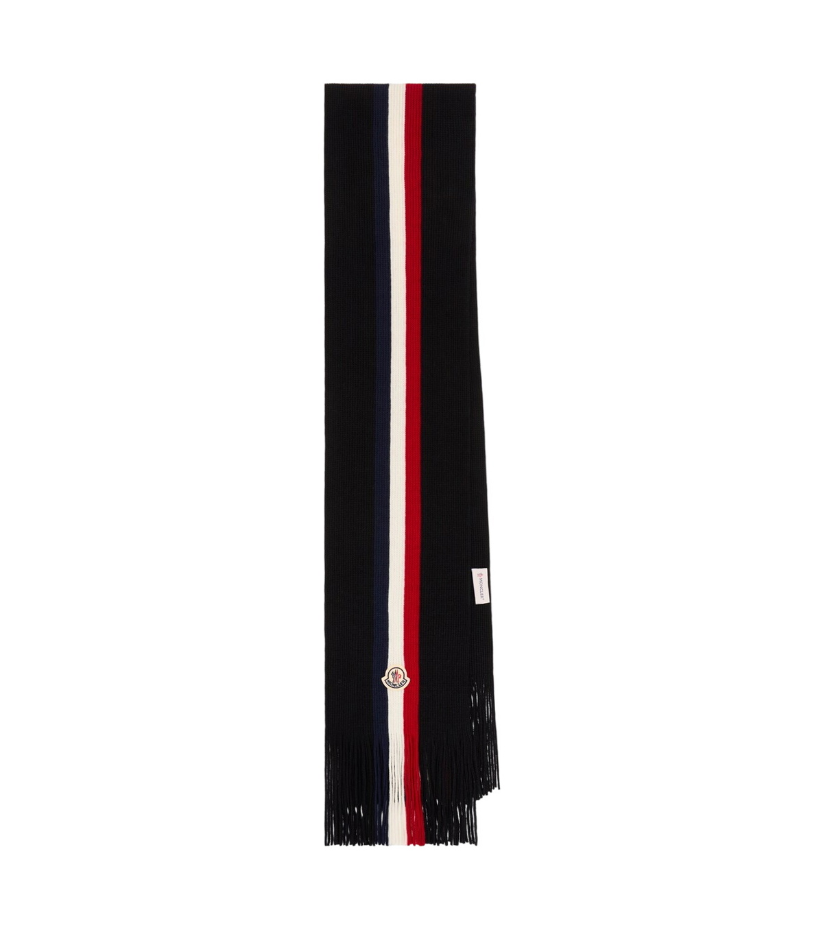 MONCLER ストライプマフラー Moncler Logo virgin wool scarf Moncler