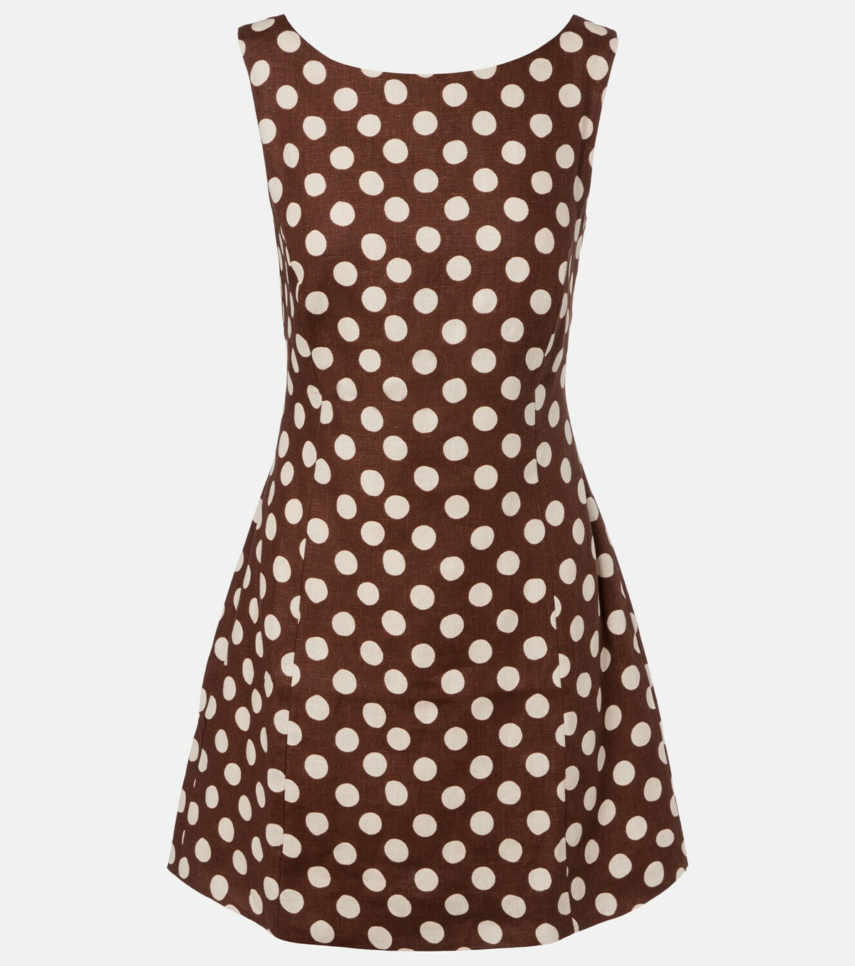 Faithfull Lydie polka-dot linen minidress