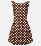 Faithfull Lydie polka-dot linen minidress