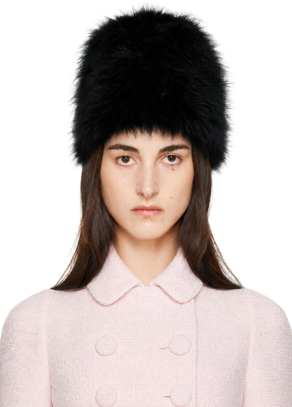 LAURA ANDRASCHKO Black Buckingham Palace Hat