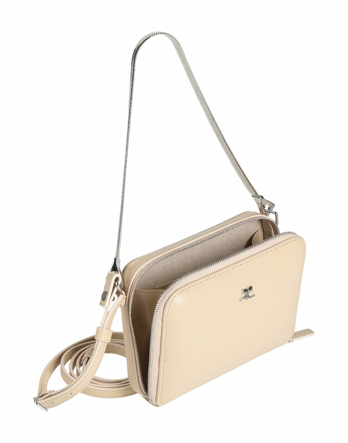 Courrèges Womens Handbag in Beige